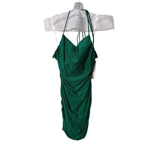 PromGirl Jewel Green Rhinestone Ruched Bodycon Dress - NWT Size 2